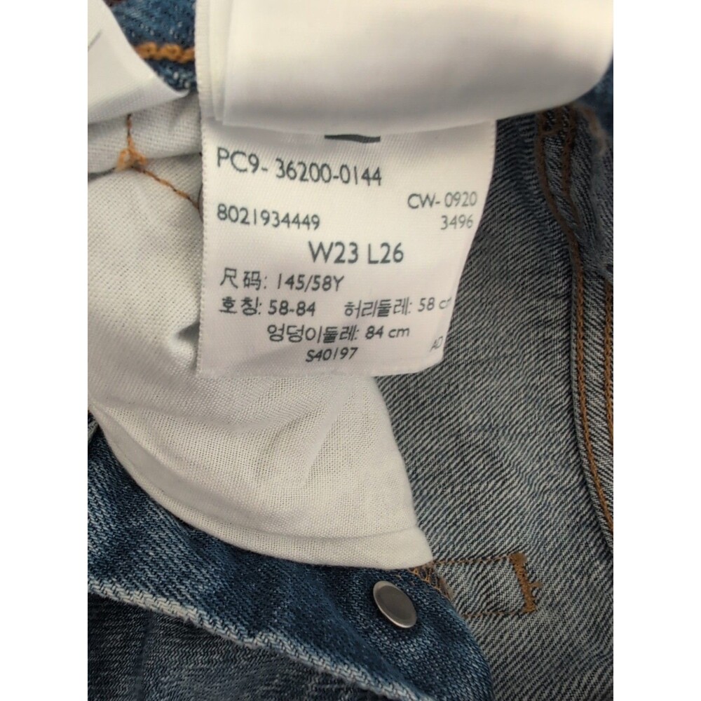 Levi’s 501 Original Crop Distressed Button Fly Jeans - Size 23x26 - Picture 7 of 11